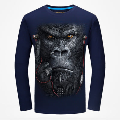 Camiseta de Manga Larga Impresa en 3D para Hombre - Image 5