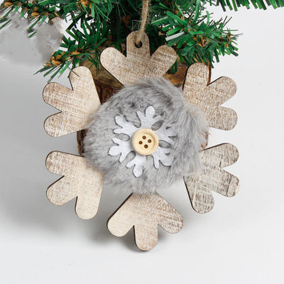 Adorno Navideño Campana de Árbol con Sombrero de Fieltro y Madera