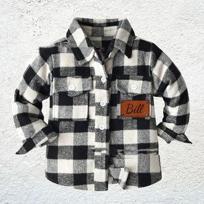 Camisa Infantil de Franela a Cuadros Patchwork - Image 16