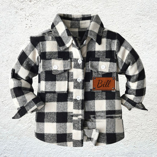 Camisa Infantil de Franela a Cuadros Patchwork - Image 16