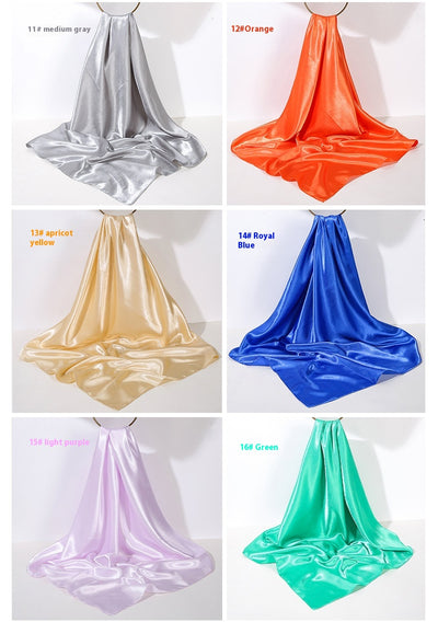 Pañuelo de Seda Artificial 90cm Satinado Brillante - Elegancia Pura - Image 44