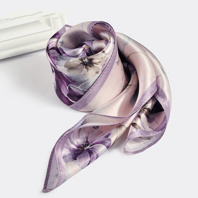 Pañuelo de Seda Cuadrado para Mujer con Diseño Estampado Exquisito - Image 5