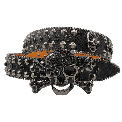 Cinturón Mujer Y2K con Incrustaciones de Diamantes y Patrón de Serpiente - Image 51