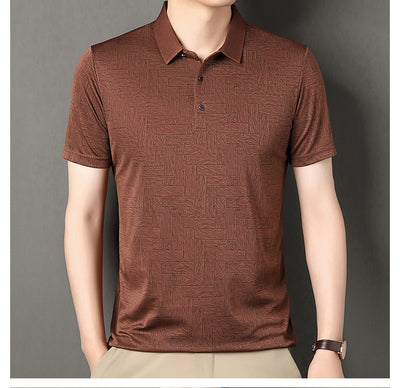 Camiseta Fresca de Seda de Hielo con Estampado Moderno para Hombre - Image 24
