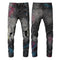 Jeans Rotos para Hombre con Diseño Splash de Tinta y Graffiti