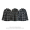Camisa Casual Retro a Cuadros con Solapa