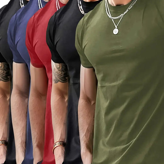 Camiseta Deportiva Casual para Hombre con Tela Elástica - Image 21