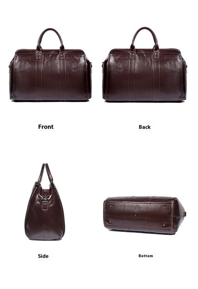 Bolsa de Viaje en Cuero Genuino de Gran Capacidad - Maletín Premium en Piel de Vaca - Image 9