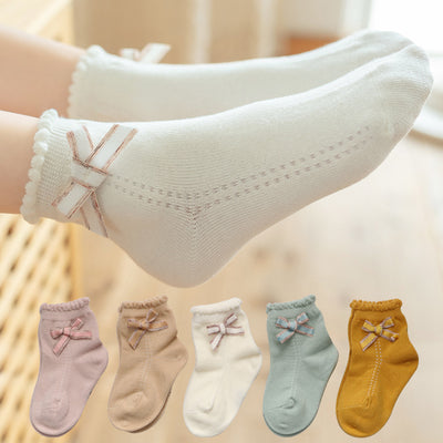 Calcetines de Danza con Moño para Niñas - Estilo Trendy