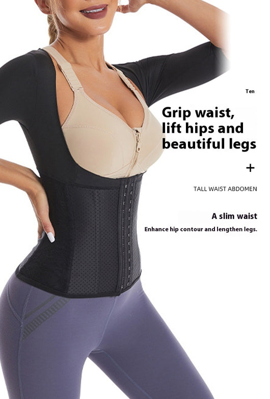 Faja Deportiva Reductora con 10 Varillas y Manga Corta - Cintura Controladora - Image 8