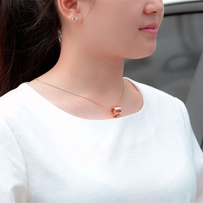 Collar Destornillador Titanio Rosa Dorado - Chapado en Oro 18K