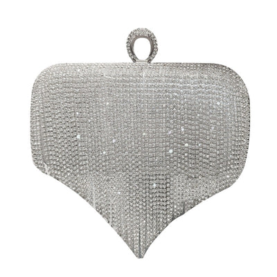 Bolso de Noche Diamante con Flecos para Novia y Eventos - Image 4