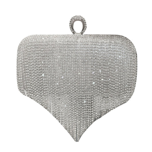 Bolso de Noche Diamante con Flecos para Novia y Eventos - Image 4