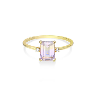 Anillo de Plata 925 Octagonal con Amatista para Mujer - Image 5