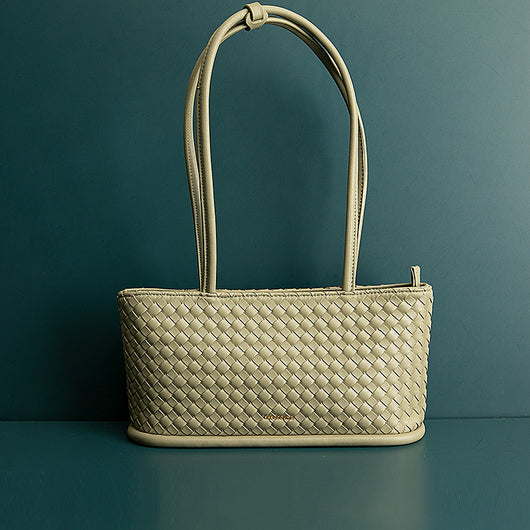 Bolsa Tote Vintage Trenzada con Asa de Hombro - Image 11