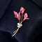 Contracted stereo flower brooch Butterfly flower Red
