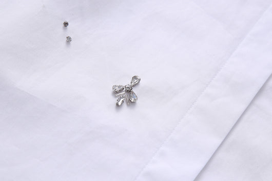 Camisa de Popelina con Detalles de Joyería - Estilo Europeo y Americano - Image 13