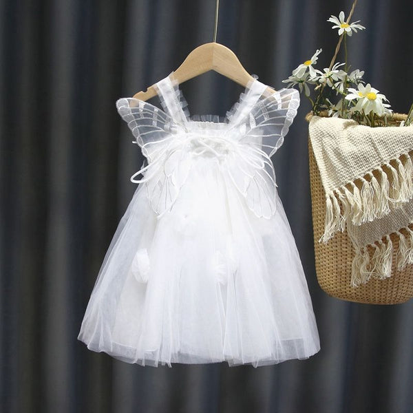 Vestido de Verano Niña con Alas de Mariposa y Malla Esponjosa - Image 3