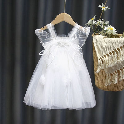 Vestido de Verano Niña con Alas de Mariposa y Malla Esponjosa - Image 3