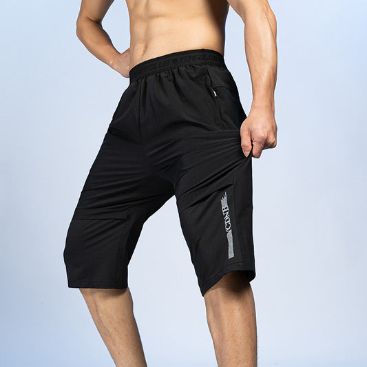 Mallas Deportivas Ice Silk para Hombre - Pantalones Capri Secado Rápido Talla Grande - Image 2