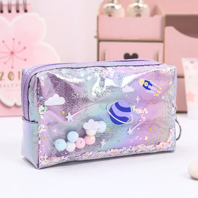 Bolsa de Maquillaje con Efecto Arenilla y Monedero Integrado - Image 15