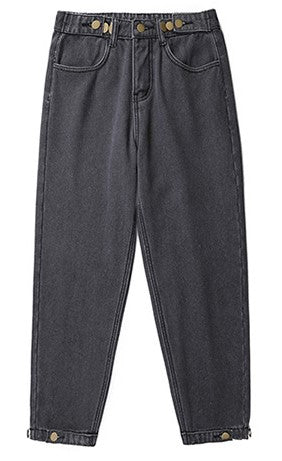 Jeans Sueltos de Cintura Alta Estilo Coreano para Mujer - Image 10