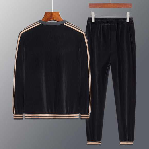 Conjunto de Suéter con Bordado de Personalidad para Hombre