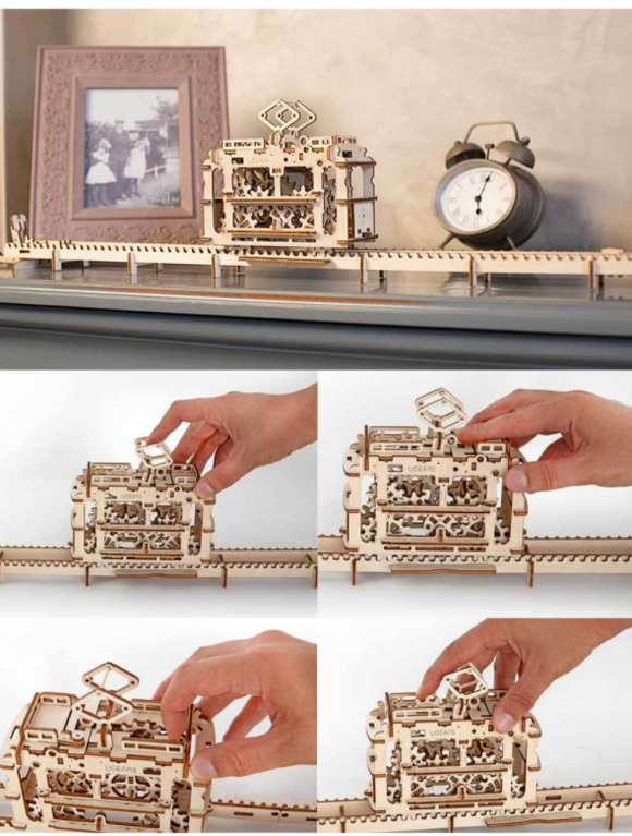 Modelo de Tranvía Mecánico 154 Piezas - Puzzle 3D Educativo de Madera