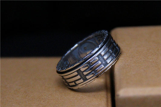 Anillo Plata Esterlina Yin Yang Pez - Universo y Armonía