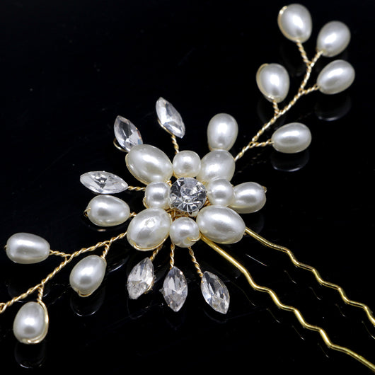 Pasador de Novia Coreano Hecho a Mano con Perlas y Cristales - Accesorio Nupcial Premium - Image 9