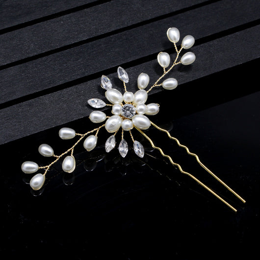 Pasador de Novia Coreano Hecho a Mano con Perlas y Cristales - Accesorio Nupcial Premium - Image 5