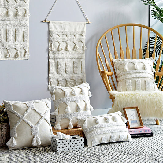 Almohada Decorativa Marroquí con Diseño Nórdico y Textura Acolchada - Image 2