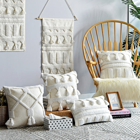 Almohada Decorativa Marroquí con Diseño Nórdico y Textura Acolchada - Image 2
