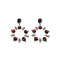 Aretes Circulares de Diamante Brillante con Perla de Cristal