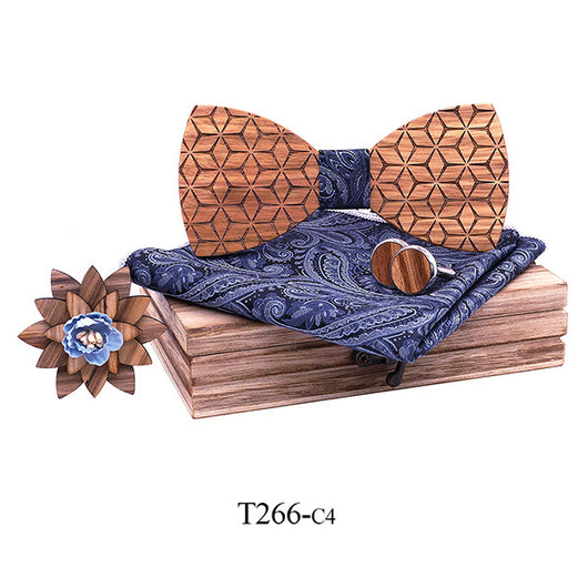 Corbatín de Madera Artesanal para Traje de Negocios Británico - Image 4