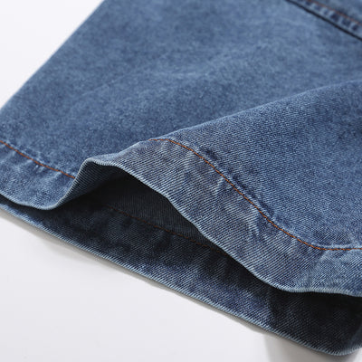 Camisa Denim Lavada con Bordado de Frutas - Manga Corta - Image 4