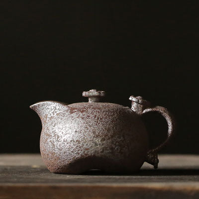 Tetera Artesanal de Cerámica Esmaltada - Diseño Vintage Ruyi - Image 4