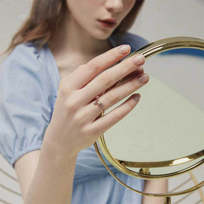 Anillo de Amor Geométrico con Perla de Lujo - Image 6