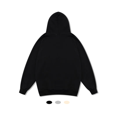 Sudadera con Capucha Pareja Letras Bordadas Diseño Minimalista - Image 5
