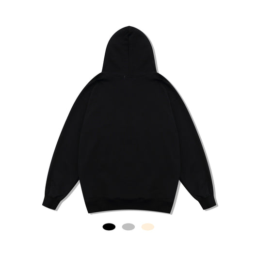 Sudadera con Capucha Pareja Letras Bordadas Diseño Minimalista - Image 5