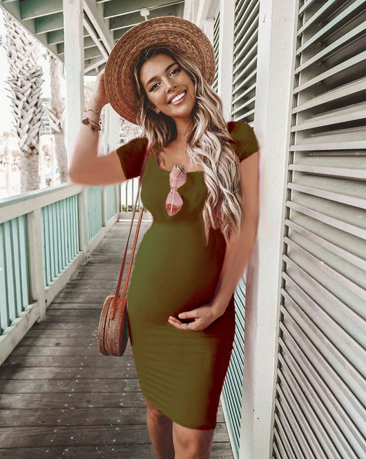 Vestido Premamá de Manga Corta - Image 3