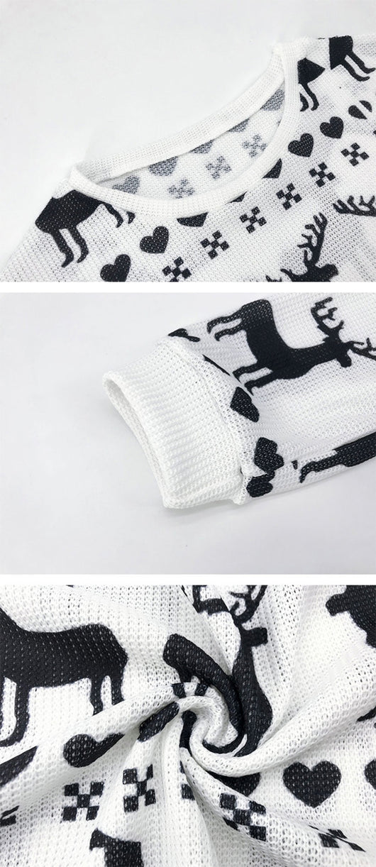 Suéter Holgado con Estampado Navideño de Venado - Image 13