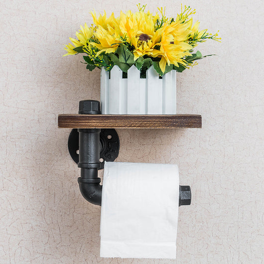 Estante de Tuberías de Hierro Forjado para Baño - Organizador de Toallas y Almacenamiento - Image 11