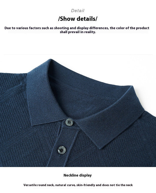 Suéter Tipo Polo de Cuello Alto Manga Larga para Hombre - Image 18