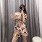 Blusa Asimétrica Estampada Fina para Verano