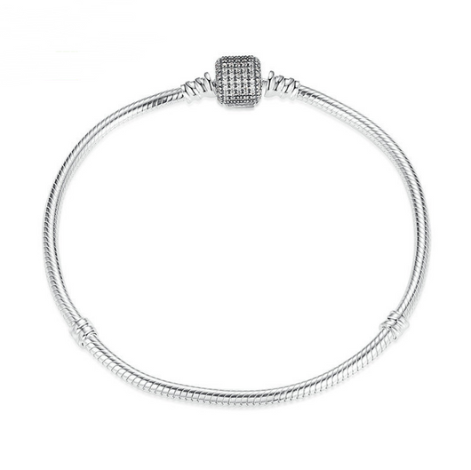 Pulsera de Plata Esterlina 925 con Diamantes Cuadrados