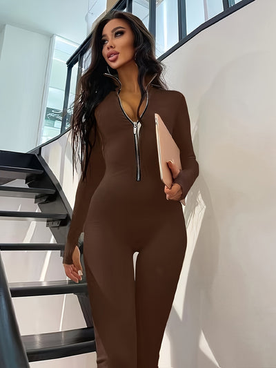 Jumpsuit Largo para Mujer con Cierre Metálico - Otoño e Invierno - Image 6