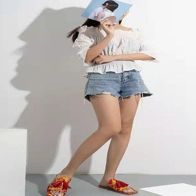 Sandalias y Pantuflas Mujer con Tacón Plano y Punta Cuadrada - Image 2
