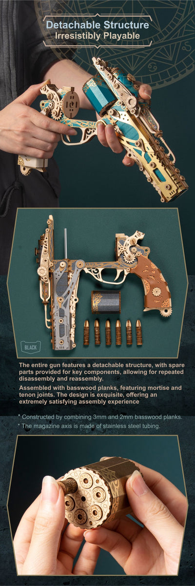 Pistola Descompresiva Mecánica de 5 Disparos para Niños y Adolescentes - Image 12