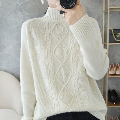 Suéter Tejido Holgado y Grueso para Mujer